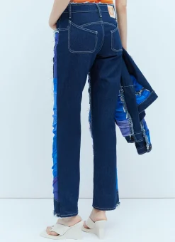 Mesh Construction Denim Jeans>Paula Canovas del Vas Clearance