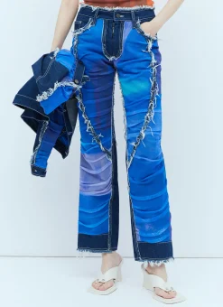 Mesh Construction Denim Jeans></noscript>Paula Canovas del Vas Clearance