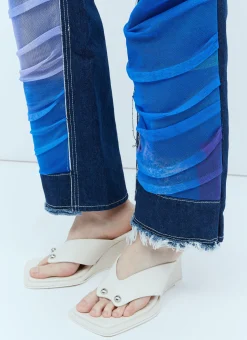 Mesh Construction Denim Jeans></noscript>Paula Canovas del Vas Clearance