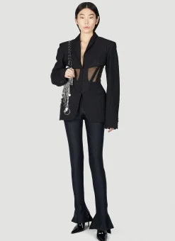 Mesh Corset Panel Blazer>Mugler New