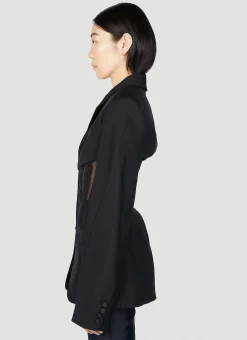 Mesh Corset Panel Blazer></noscript>Mugler New