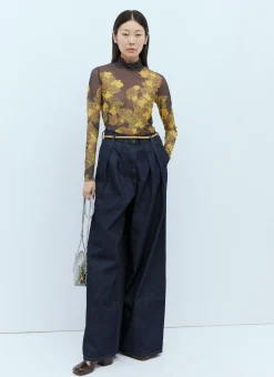 Mesh High Neck Top>Dries Van Noten