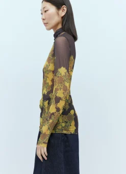 Mesh High Neck Top></noscript>Dries Van Noten