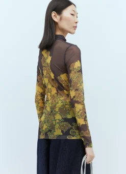 Mesh High Neck Top></noscript>Dries Van Noten