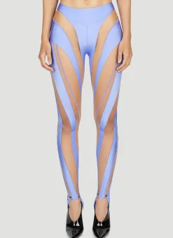 Mesh Panel Leggings>Mugler Hot
