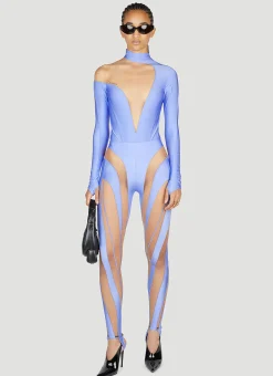 Mesh Panel Leggings>Mugler Hot