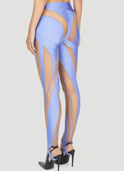 Mesh Panel Leggings></noscript>Mugler Hot