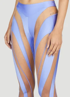 Mesh Panel Leggings></noscript>Mugler Hot