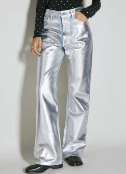 Metallic Coated Denim Jeans></noscript>Paco Rabanne Best