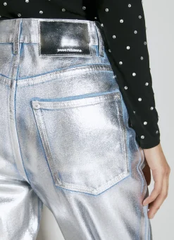 Metallic Coated Denim Jeans></noscript>Paco Rabanne Best