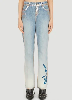Metallic Floral Jeans>Guess USA Online