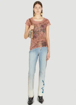 Metallic Floral Jeans>Guess USA Online