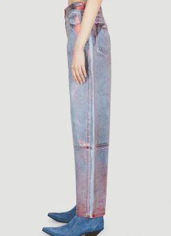 Metallic Foil Jeans><noscript><img width=