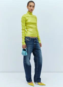 Metallic Logo Print Sweater>Diesel