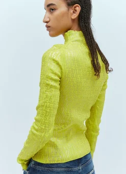 Metallic Logo Print Sweater></noscript>Diesel