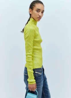 Metallic Logo Print Sweater></noscript>Diesel