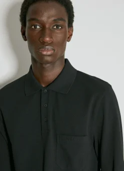 Men Saint Laurent Polo Shirts^Micro Waffle Knit Polo Shirt