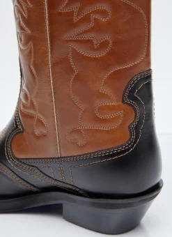 Mid Shaft Embroidered Western Boots></noscript>GANNI Outlet