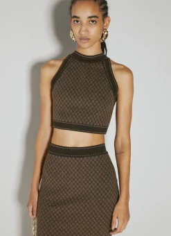 Mini Monogram Knit Tank Top>Balmain