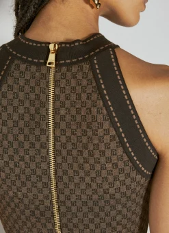 Mini Monogram Knit Tank Top></noscript>Balmain