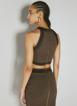 Mini Monogram Knit Tank Top></noscript>Balmain