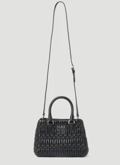Miu Crystal Leather Handbag><noscript><img width=