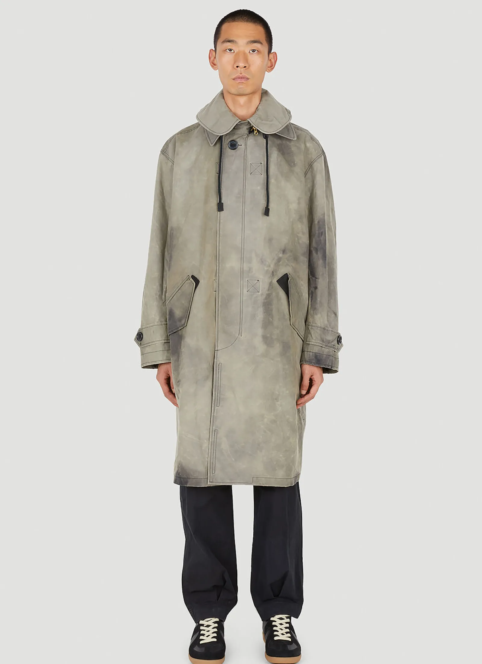 Men Applied Art Forms Coats^Modular Parka Coat
