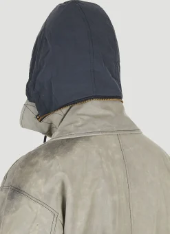 Men Applied Art Forms Coats^Modular Parka Coat