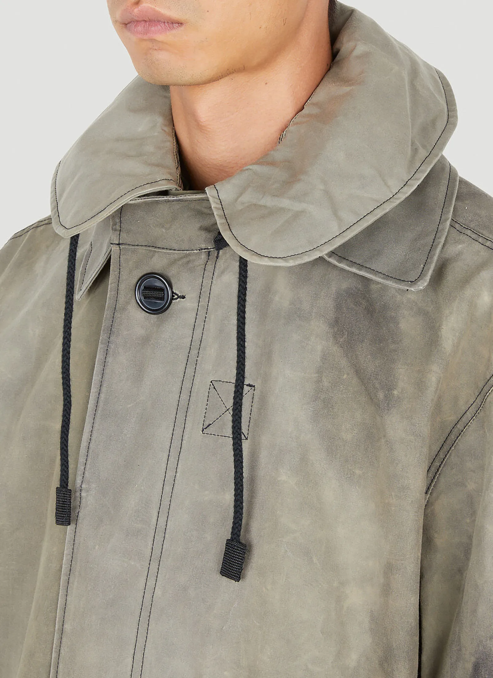 Men Applied Art Forms Coats^Modular Parka Coat