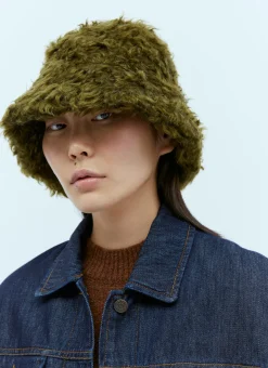 Men Dries Van Noten Hats^Mohair Bucket Hat