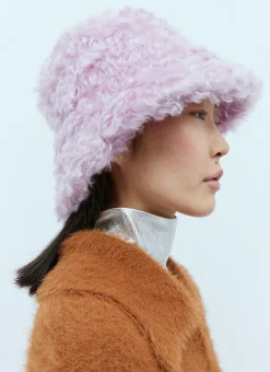 Men Dries Van Noten Hats^Mohair Bucket Hat