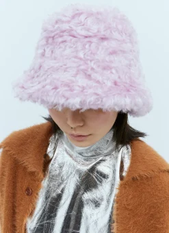 Men Dries Van Noten Hats^Mohair Bucket Hat
