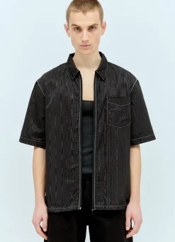 Men Marine Serre Tops^Moire Zephyr Top