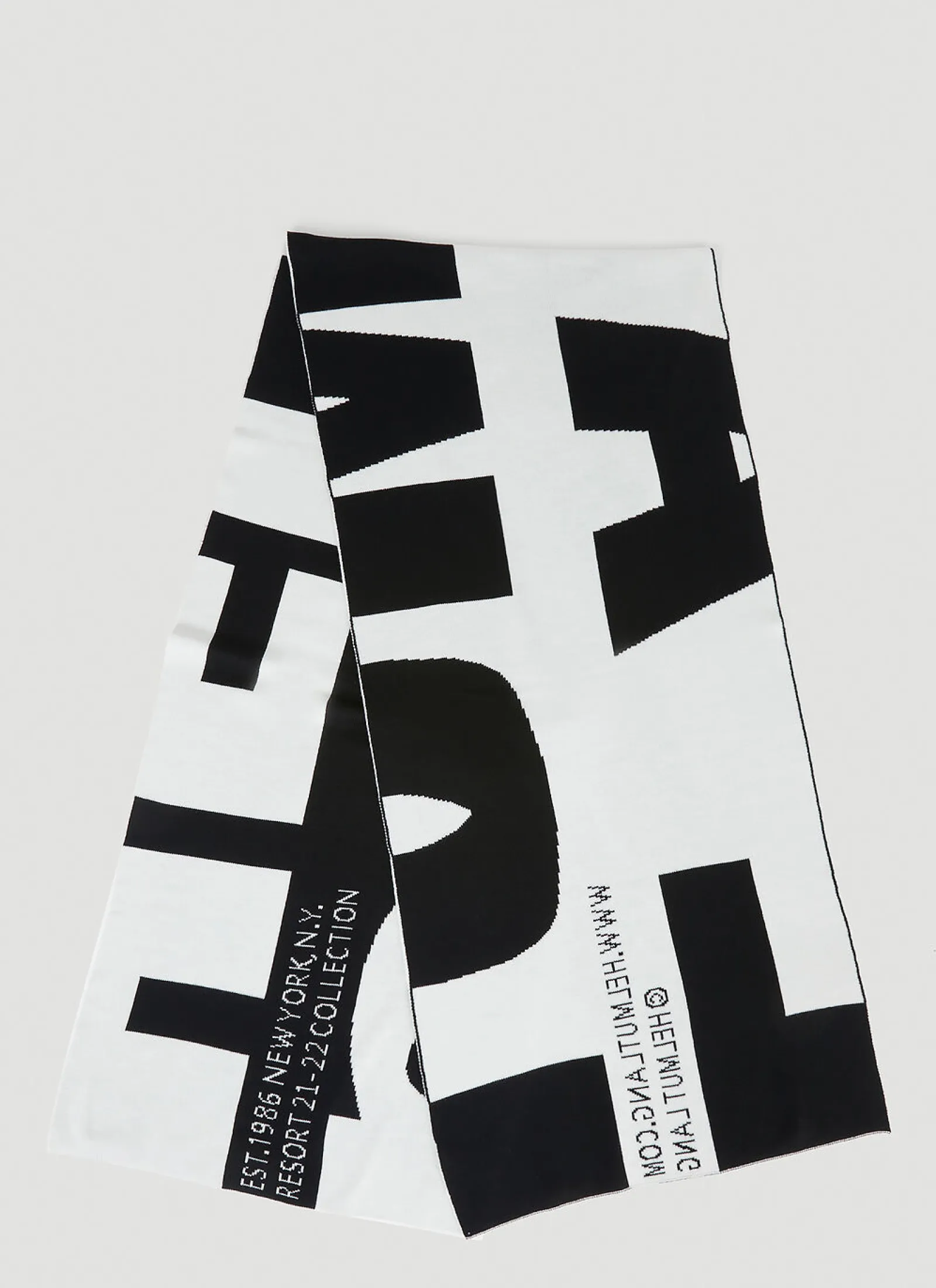 Men Helmut Lang Scarves^Monochrome Logo Scarf
