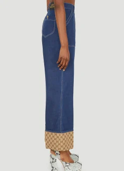 Monogram Cuff Jeans><noscript><img width=