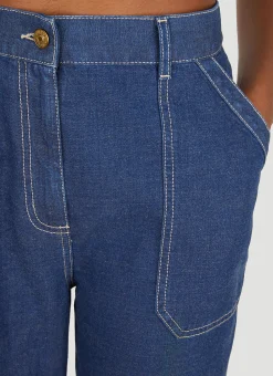 Monogram Cuff Jeans><noscript><img width=