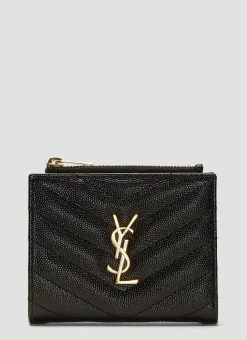 Men Saint Laurent Wallets & Cardholders^Monogram Grain De Poudre Zipped Card Case