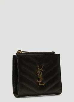 Men Saint Laurent Wallets & Cardholders^Monogram Grain De Poudre Zipped Card Case