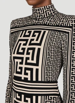 Monogram Knit Mini Dress></noscript>Balmain Clearance