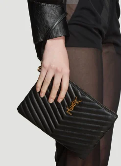 Monogram Matelasse Pouch>Saint Laurent Outlet