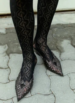 Monogram Mesh Jacquard Tights></noscript>Marine Serre Hot