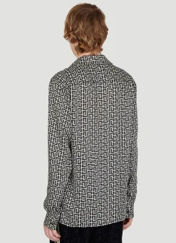 Men Balmain Shirts^Monogram Print Shirt