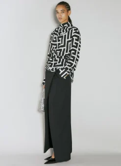 Monogram Printed Belted Shirt>Balmain Sale