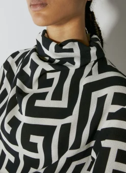 Monogram Printed Belted Shirt></noscript>Balmain Sale