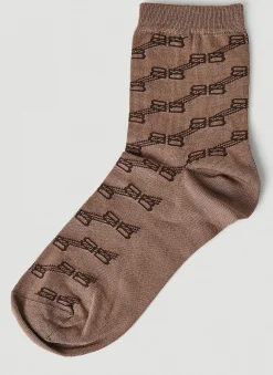 Men Balenciaga Socks^Monogram Socks
