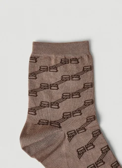 Men Balenciaga Socks^Monogram Socks
