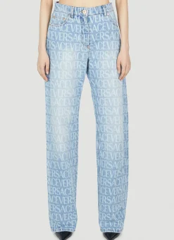 Monogram Straight-Leg Jeans>Versace Hot