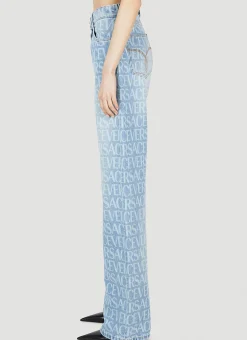 Monogram Straight-Leg Jeans><noscript><img width=