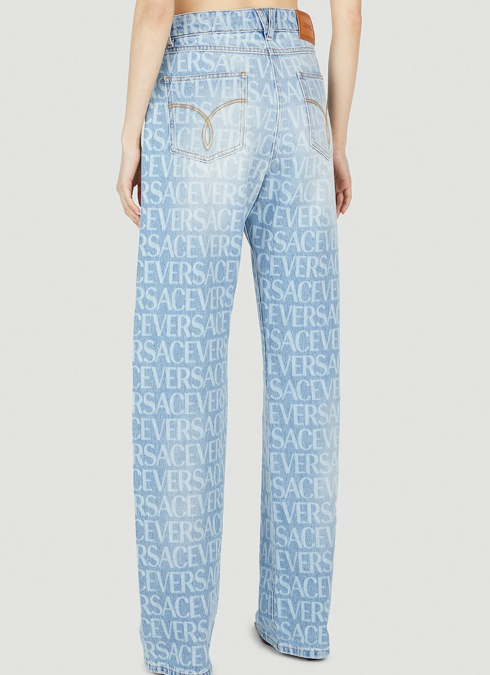 Monogram Straight-Leg Jeans>Versace Hot