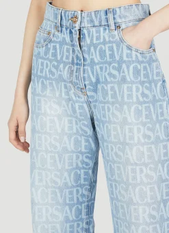 Monogram Straight-Leg Jeans><noscript><img width=